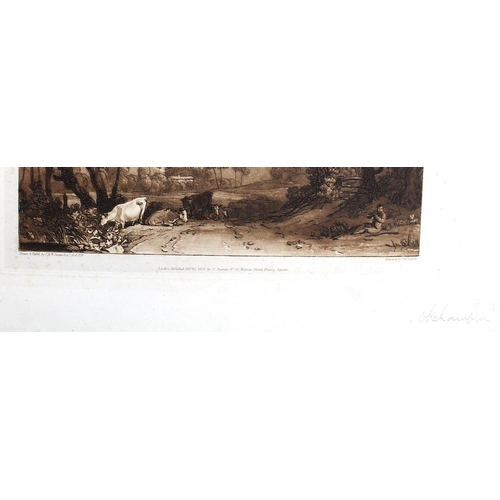 579 - J. M.W. Turner RA (British, 1755-1851): 'The Castle above the Meadows', an etching from his series o... 