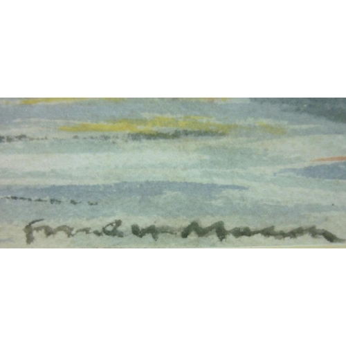 588 - Frank Mason: 'On the Guidecca, Venice', watercolour, signed lower right, with title label verso for ... 