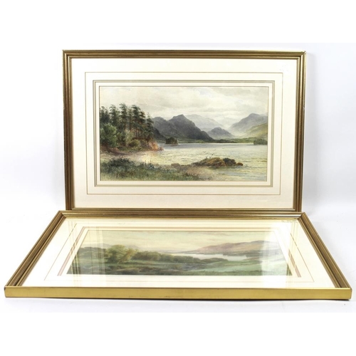 594 - H. M. Krause (early 20th century): a pair of Lake District watercolours, 'Derwent Water' and  'Skidd... 