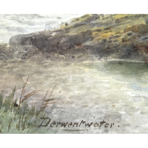 594 - H. M. Krause (early 20th century): a pair of Lake District watercolours, 'Derwent Water' and  'Skidd... 