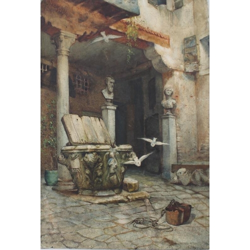 597 - Rhoda Holmes Nicholls (1854 -1930): G  Angels, Venice,  watercolour, signed and dated 1881 lower rig... 