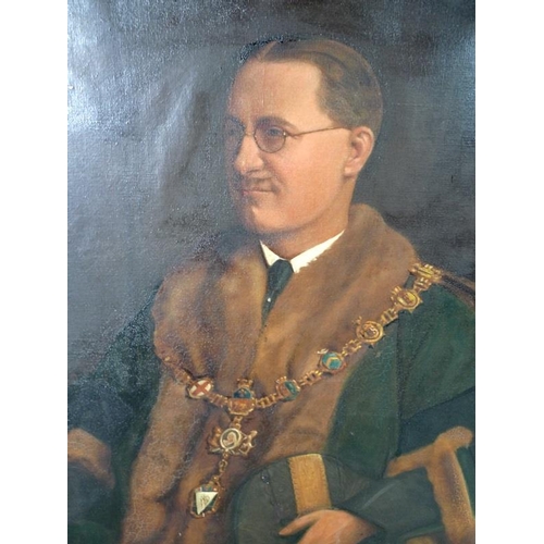 616 - Luigi Bernieri (Italian, 20th century): a portrait of  Alderman James Alfred Bottomley, Borough of M... 