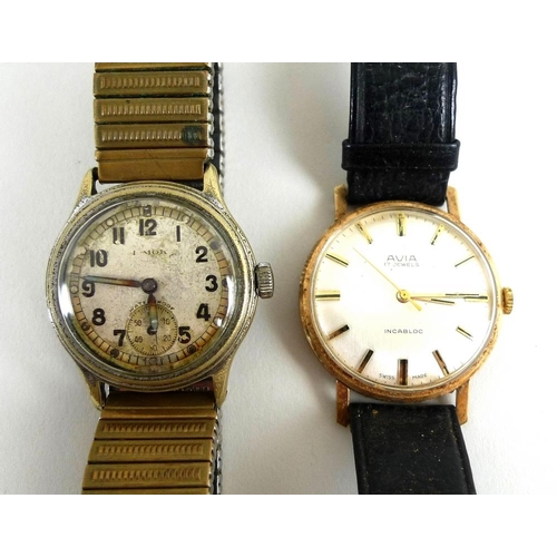 803 - A Timor WWII military steel cased wristwatch, circular dial with Arabic numerals and subsidiary seco... 