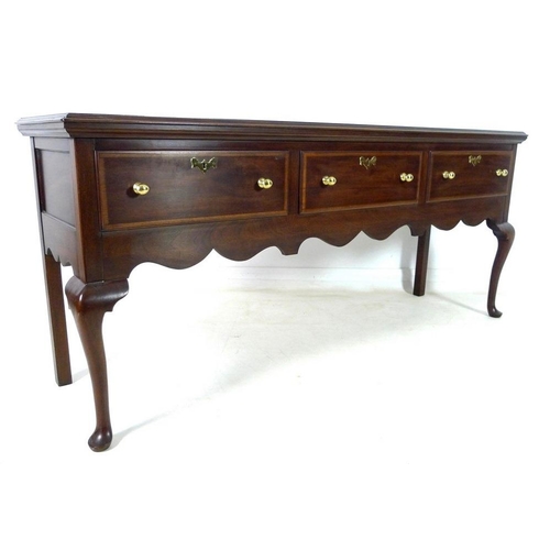 873A - An American mahogany sideboard, late 20th century, marked Virginia Galleries, Henkel House, 198 by 5... 