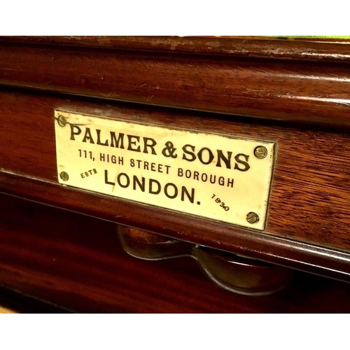 919 - A full sized slate bed billiards table in the William IV style, on mahogany lobed baluster legs, by ... 