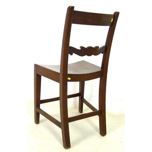 928 - A set of six Georgian mahogany dining chairs, with bar back top rails, rosette carved mid rails, lin... 