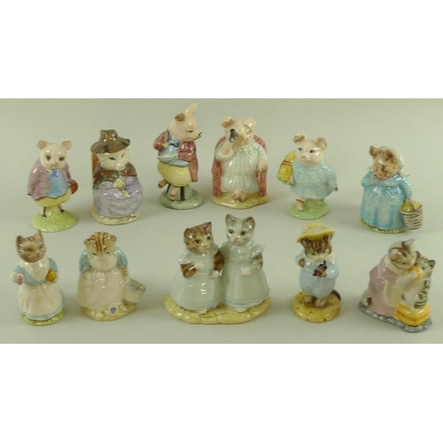 535 - A collection of Royal Albert Beatrix Potter figurines, comprising 'Pigling Bland', 'And this Pig had... 