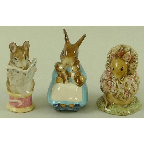 540 - A collection of Beswick Beatrix Potter figurines, comprising 'Hunca Munca', 'Cecily Parsley', 'Mrs T... 