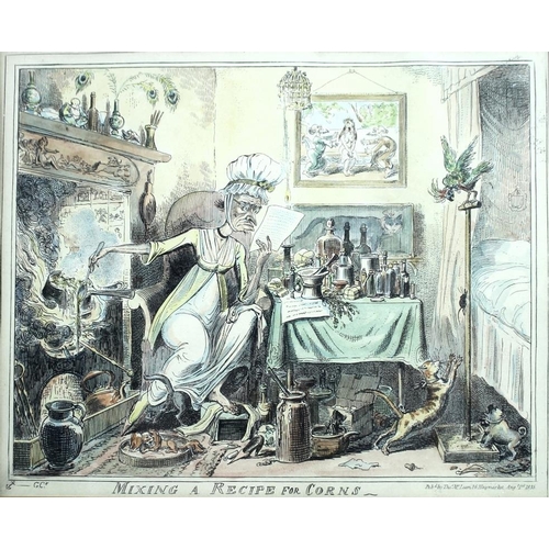 561 - After George Cruikshank (British, 1792-1878): 'A Curious Junto of Slandering Elves', 'The Cholic', a... 