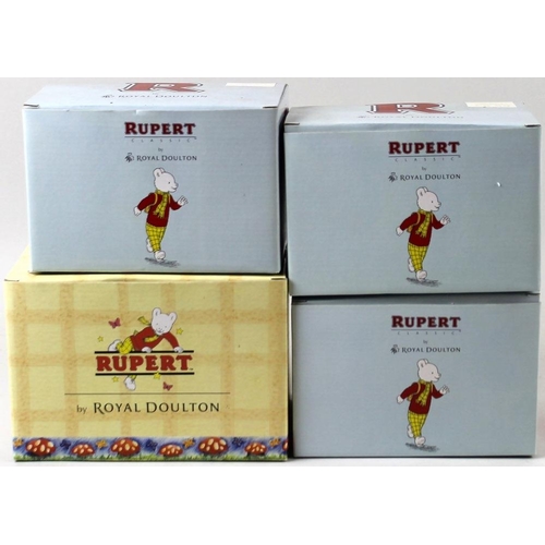 554 - A collection of Royal Doulton Rupert Classics figurines, comprising Pong-Ping, RB34, Podgy Pig, RB35... 