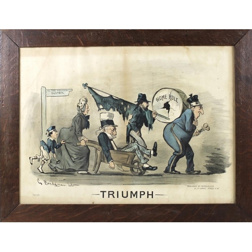 575 - After George Brandt Bridgman (American, 1865-1943): 'Triumph' and 'The Political Donkey Cart', a pai... 