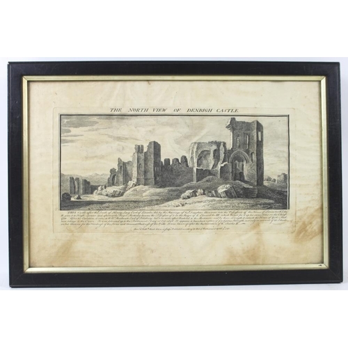 581 - After Samuel and Nathaniel Buck, a set of four 18th century engravings of Welsh Castles, two depicti... 