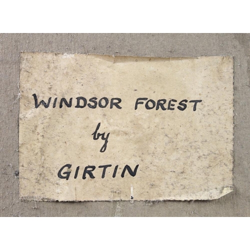 614 - Thomas Girtin (British, 1775-1802): Windsor Forest, watercolour, labels verso with attribution, titl... 