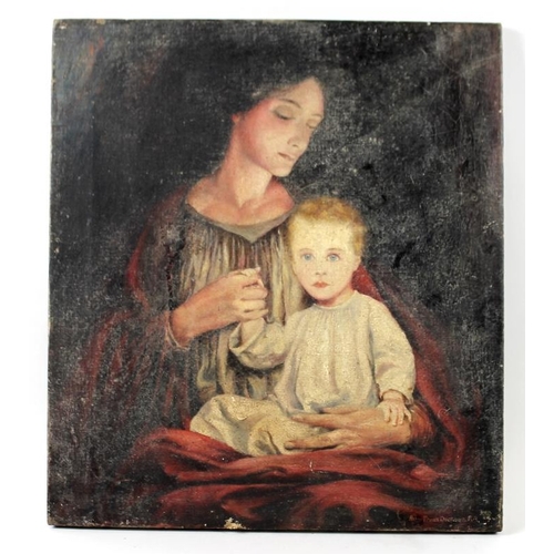 629 - After Sir Francis Bernard Dicksee RA (British, 1853-1928): Madonna and Child, oil on canvas, signed ... 