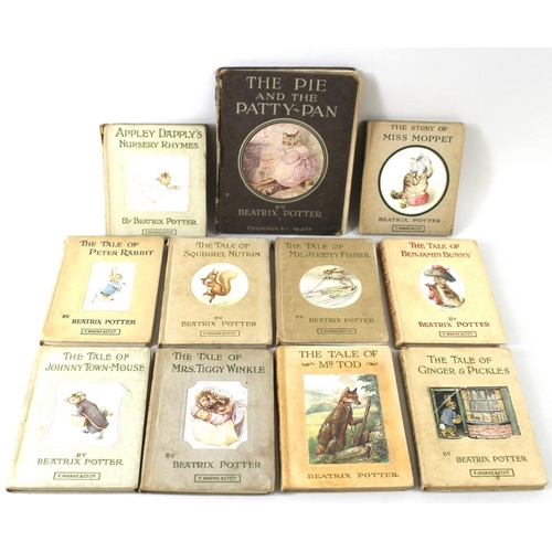 639 - Beatrix Potter: a collection of ten early editions, published by Warne and Co, all buff covers, to i... 