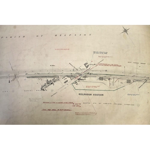 646 - A rare copy of the Railway Line Land Plan from the Estate Agents Office for Midlands Railway Derby, ... 