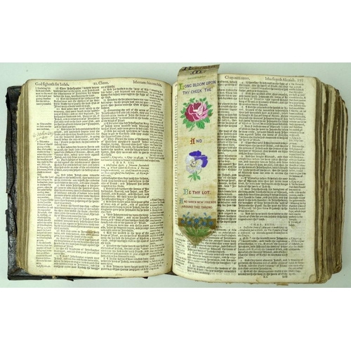 651 - An early 17th century English Bible, Geneva version, bound with the Apocrypha, and Robert F Herrey '... 