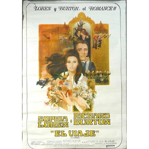 661 - A selection of original film posters, mid 20th century, comprising El Viaje featuring Sophia Loren a... 