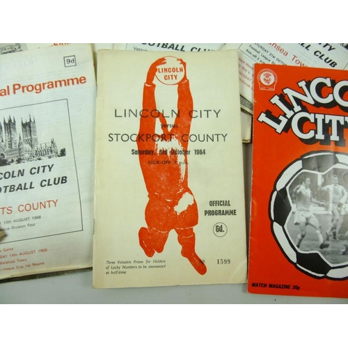 682 - A large quantity of Lincoln City football programmes dating from 1960s to the early 2000s, to includ... 