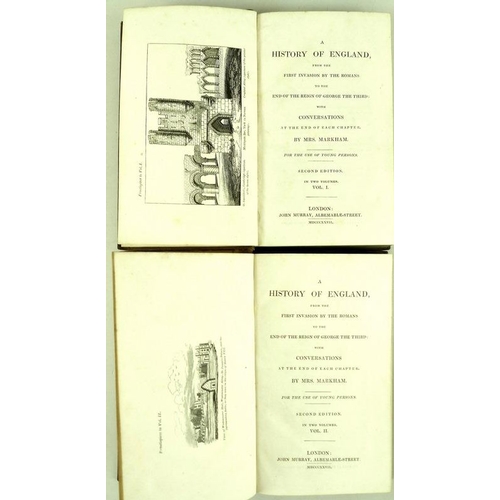 684 - A collection of books including Markham's History of England vols I and II, London 1827., Natural Hi... 