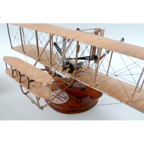 697 - The Collection of Donald B. Holmes: Three hand built plastic models of the Wright Brothers 'Flyer' a... 