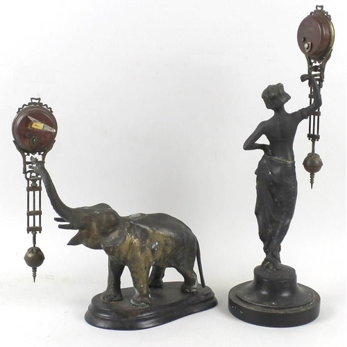 753 - An early 20th century German novelty mystery clock, by Junghans Clock Company, modelled as an elepha... 