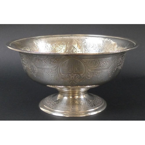 829 - An American silver bowl, by Gorham Manufacturing Company, early 20th century, with hammered texture ... 