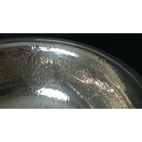 829 - An American silver bowl, by Gorham Manufacturing Company, early 20th century, with hammered texture ... 