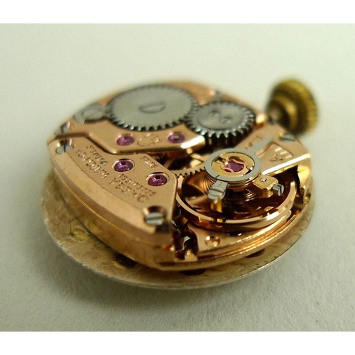 870 - The movement for a 19th century Vacheron & Constantin pocket watch, with floral engraved gilt brass ... 