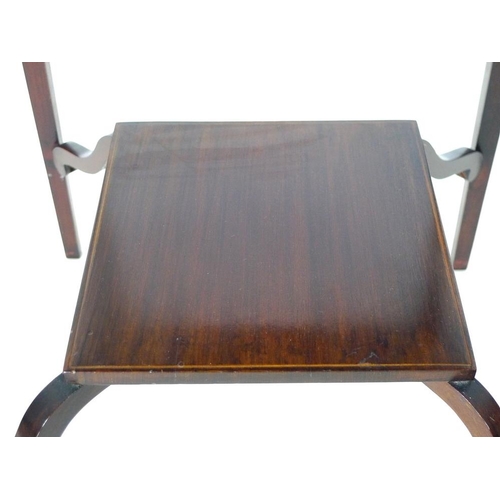 926 - Two early 20th century occasional tables, one a rectangular mahogany table with satinwood inlay, fou... 