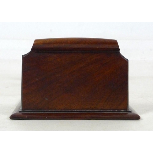 928 - An early 19th century mahogany book carrier, two carved handles on a rectangular base with moulded e... 