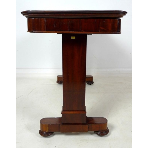 963 - A late Victorian mahogany side table, converting into a three tier dumbwaiter server, rectangular su... 