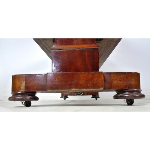 963 - A late Victorian mahogany side table, converting into a three tier dumbwaiter server, rectangular su... 