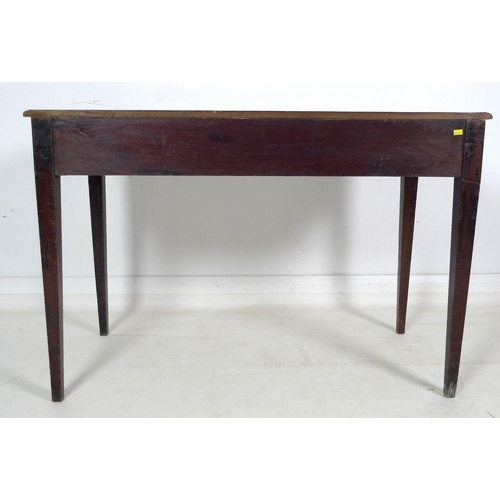 969 - A Maple & Co, London, mahogany side table, early 20th century, inlaid and crossbanded, with two frie... 