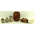 A collection of Chinese and Japanese items, including a 20th century Japanese suzuribako or writing ... 