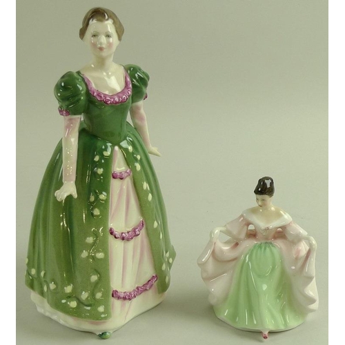 523 - A collection of Royal Doulton figurines, comprising 'Figure of the Month March' HN2707, boxed, 20cm,... 