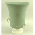 A Wedgwood earthenware twin-handled vase, designed by Keith Murray, urn shaped, glazed in shades of ... 