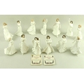 A collection of Royal Doulton figurines, comprising 'Thinking of You', HN3124, 'Au Revoir', HN3729, ... 