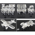 A collection of Swarovski crystal miniatures, comprising train tender, 6cm, and carriage, 8cm, a spo... 