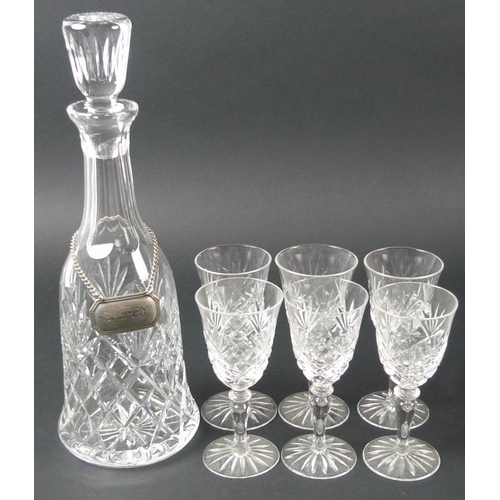 548 - A collection of Edinburgh International cut crystal, Glyndebourne pattern, comprising six sherry gla... 