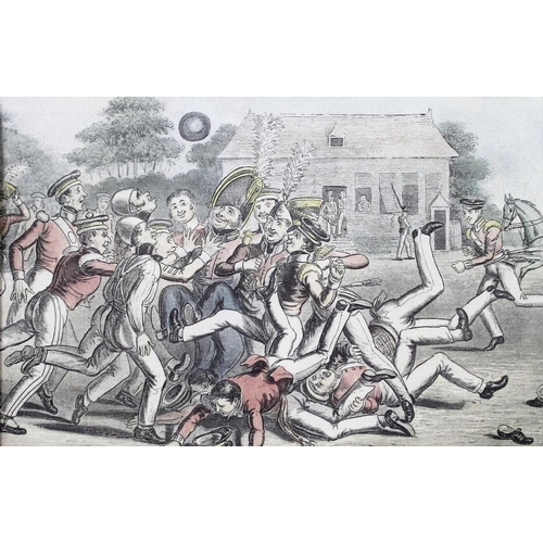 575 - After Robert Cruickshank (British, 1789-1856): 'Football', a hand coloured aquatint, engraved by Geo... 