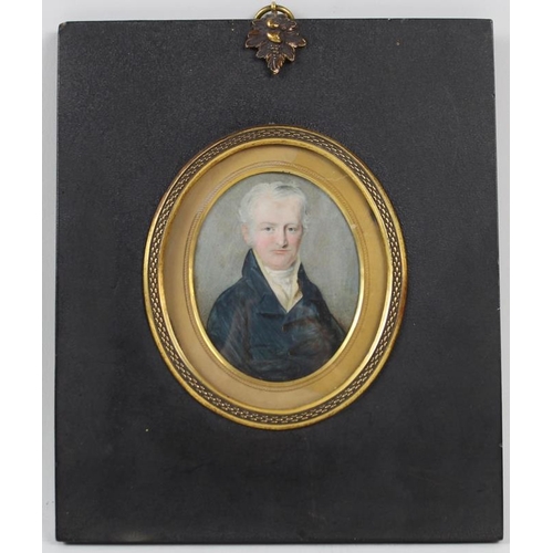 630 - T. Wheeler R. A. (British, 1790-1845): a pair of Georgian portrait miniatures, of James Mills of Orc... 