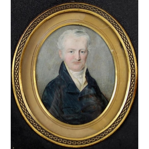 630 - T. Wheeler R. A. (British, 1790-1845): a pair of Georgian portrait miniatures, of James Mills of Orc... 