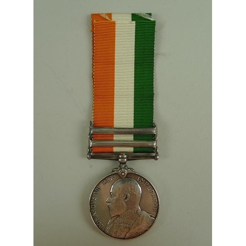 638 - A Boer war military medal with two clasps, one inscribed 'South Africa 1901' and the other 'South Af... 