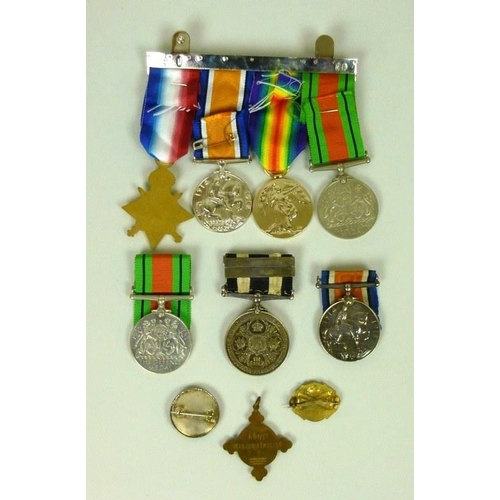 640 - A group of medals, comprising a WWI British War medal, a Service Medal of the Order of St John with ... 