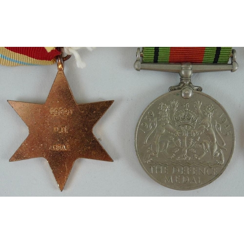 663 - WWII Service Medals with Palestine bar, Pte. T. P. Northcott DWR, The Africa Star stamped verso 5073... 