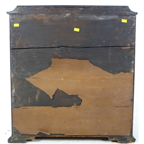 929 - A painted Victorian low linen chest with two doors and five pull out shelves, 52.5 by 28.5 by 56.5cm... 