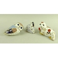 A group of three Royal Crown Derby paperweight animals, comprising the Harbour Seal, with gold stopp... 