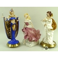 A group of Franklin Mint figurines comprising 'Power', 1990, complete with brass stand, 31cm, 'Desti... 