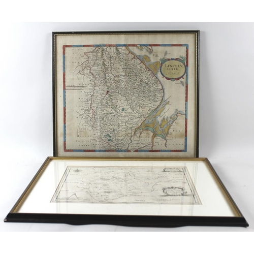 563 - Robert Morden (British, 1650-1703): a pair of 18th century maps, to include Lincolnshire, hand colou... 